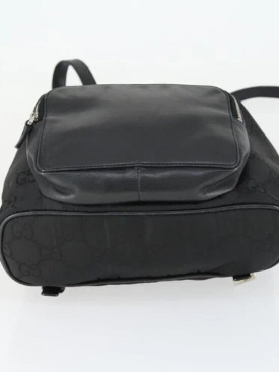GUCCI GG Canvas Backpack Black Silver 003 0245 Auth ep12708 main image 9